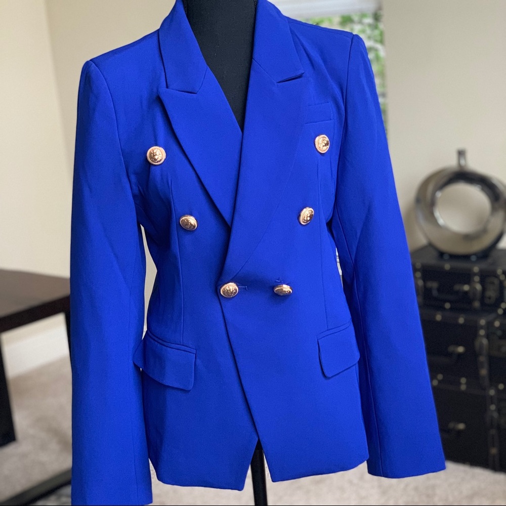 Double Breasted Royal Blue Blazer